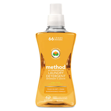 Method® 4x Concentrated Laundry Detergent, Ginger Mango, 53.5 Oz Bottle, 4-carton freeshipping - TVN Wholesale